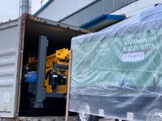 Nuestra perforadora DTH y compresor de tornillo diésel combinado vienen totalmente ensamblados y cargados para su envío.